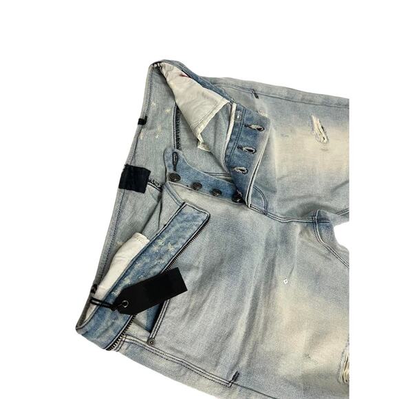 NEW ! RTA CHAPLIN WASHED TORN ZIP AROUND JEAN SIZE-27 - Picture 13 of 15